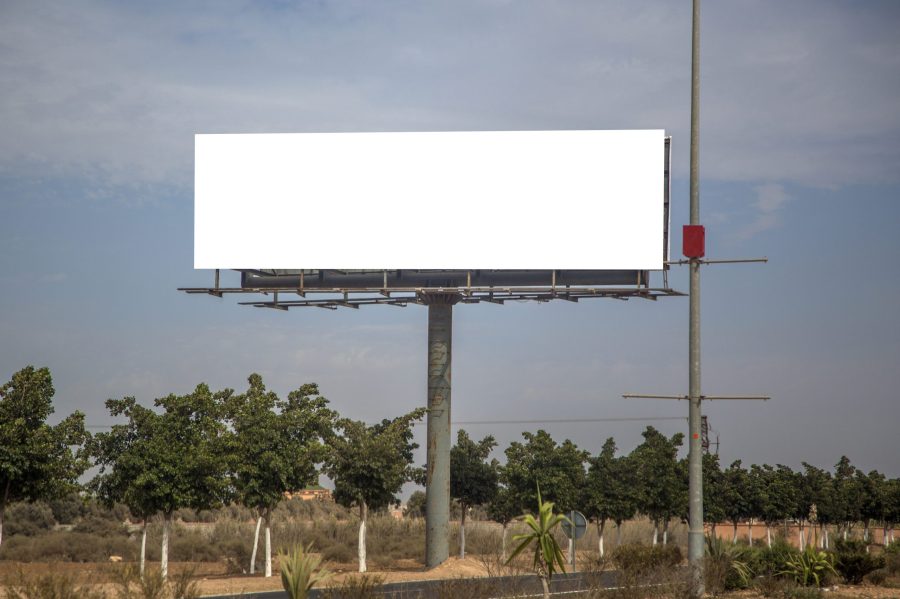 Empty billboard in Morocco